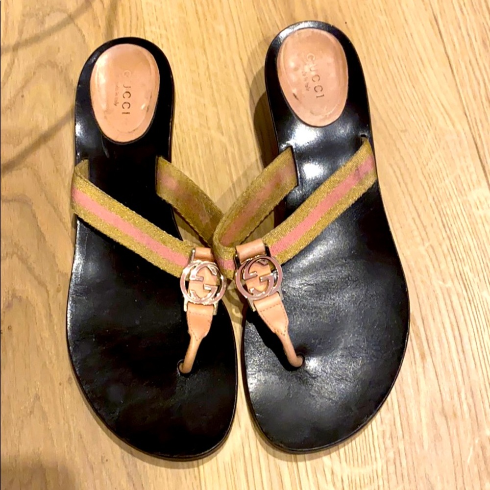 Used Gucci Kitten Heel Sandals size 8 1/2